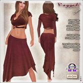 [V/W] Ragged II Dusk - Poor girl fantasy outfit w/ ripped top & skirt. Fitted mesh + Omega appliers