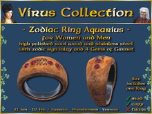 << VC >> ZODIAC RING - 01 - Aquarius