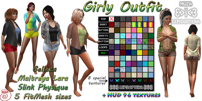 }>i<{ MUZA Girly Outfit + HUD 96 textures