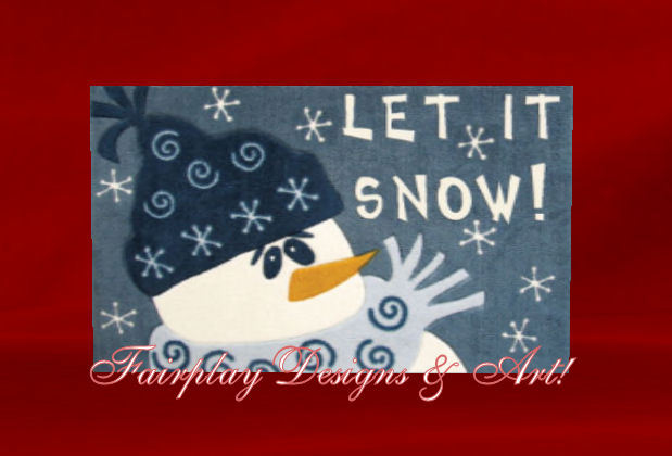 'Let it Snow' Blue Floor Mat