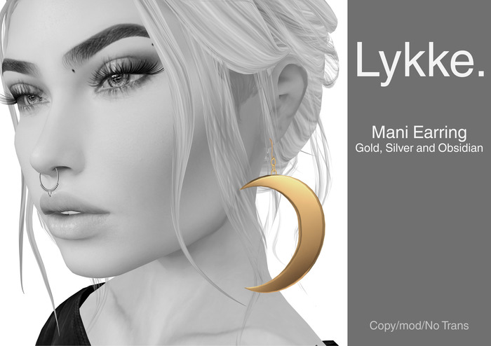 Lykke. - Mani Earring Obsidian