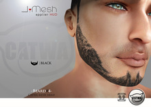 [i.mesh] - Beard#4 BLACK - appliers for CATWA heads