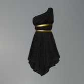 Charcoal Tonal Dots Mesh Chiton Dress