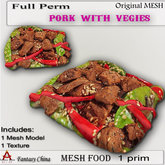 Full Perm Pork with vegies meal