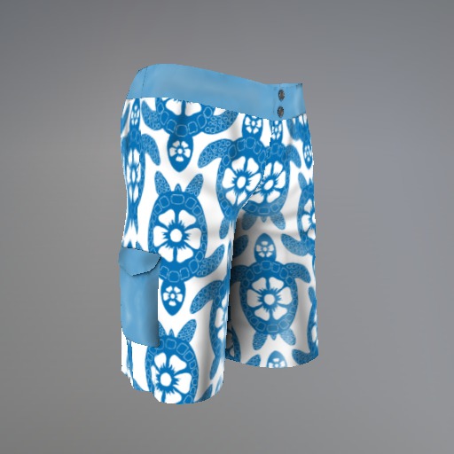 Hibiscus Turtle Mesh Shorts box