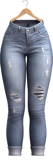 Blueberry - Melanie High Waist Capri Jeans - Maitreya, TMP, Belleza (All), Slink Physique Hourglass - ( Mesh ) Blue