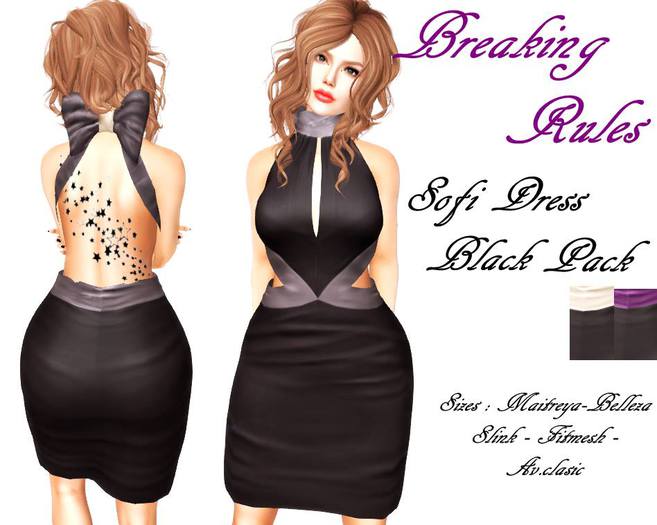 *Breaking Rules -  Dress Sofi Black pack
