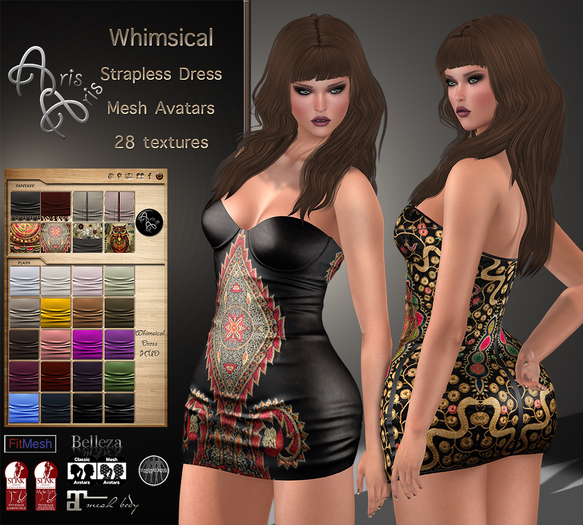 ***ArisAris~Whimsical Dress~SLINK, MAITREYA, BELLEZA, HU