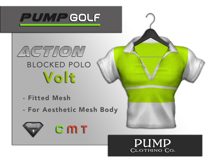 Volt Blocked Golf Polo - Aesthetic