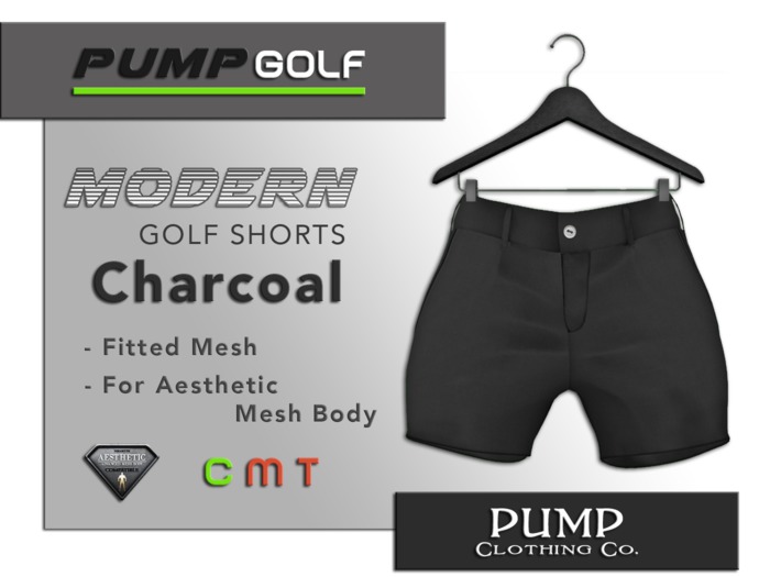 Charcoal Golf Shorts - Aesthetic