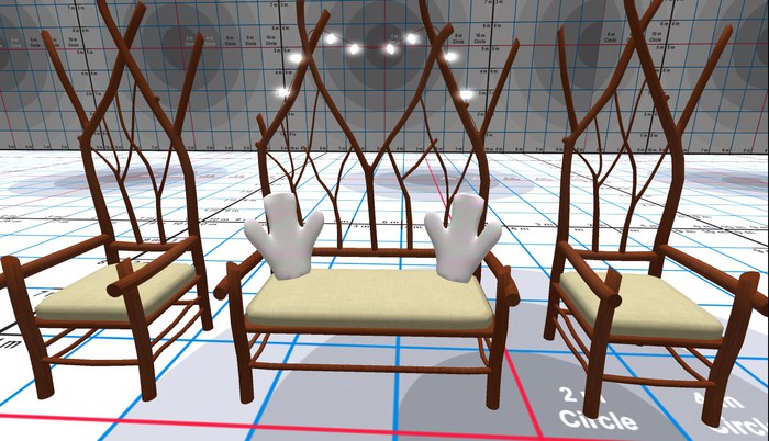 ELWYNN BENCH & 2 CHAIRS