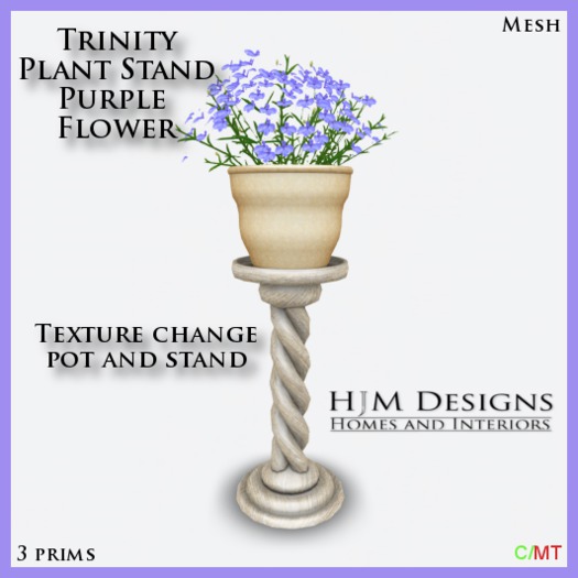 Trinity Plant Stand - Purple Flower