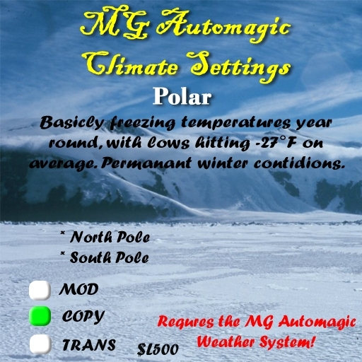MG Automagic Climate Settings - Polar