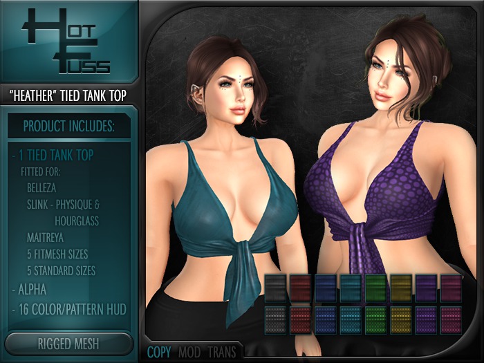 Hot Fuss "Heather" Tied Tank Top