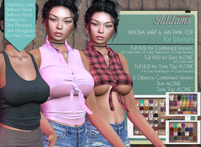 Addams // Jan TankTop & Simona Shirt // FATPACK