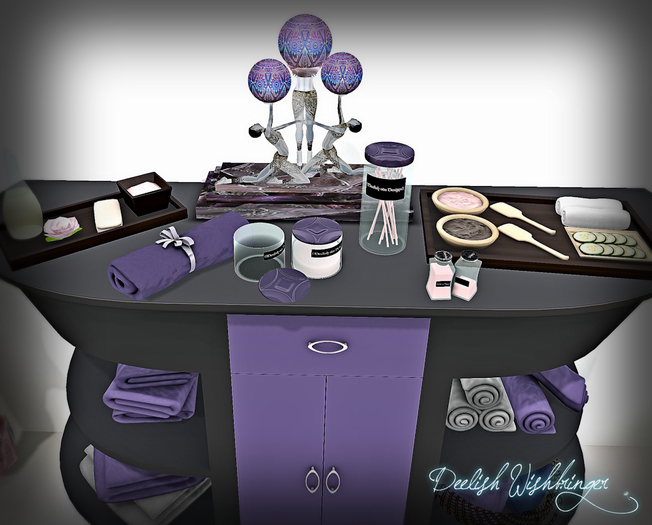 Vintage Salon Cosmetics Console