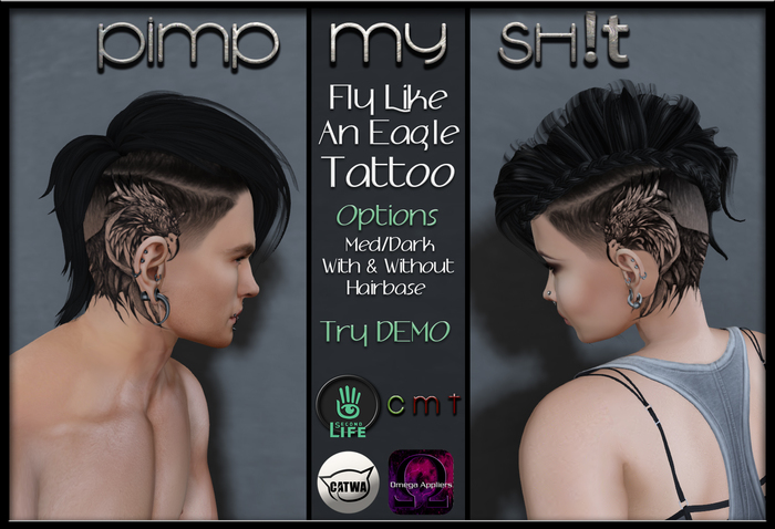 PMS - Fly Like an Eagle Head Tattoo