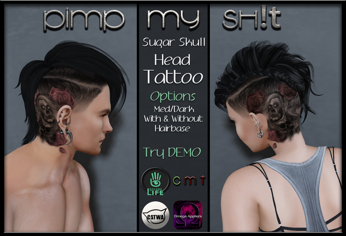 PMS - Sugar Skull Head Tattoo