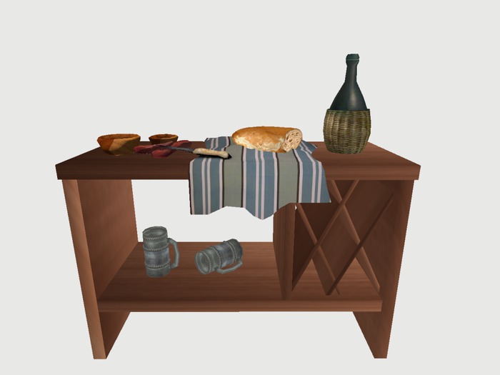 Second Life Marketplace Kitchen Table With 9 textures