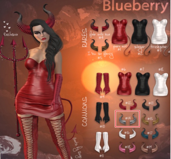 14. Blueberry / COMMON / Devil Horns - Silver