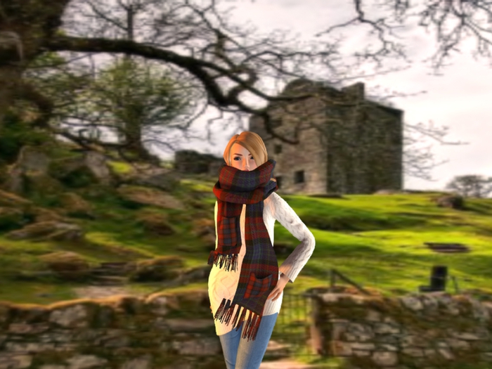 Macinroy Oversized Scarf & Hair  