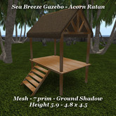 Sea Breeze Gazebo Acorn Rattan