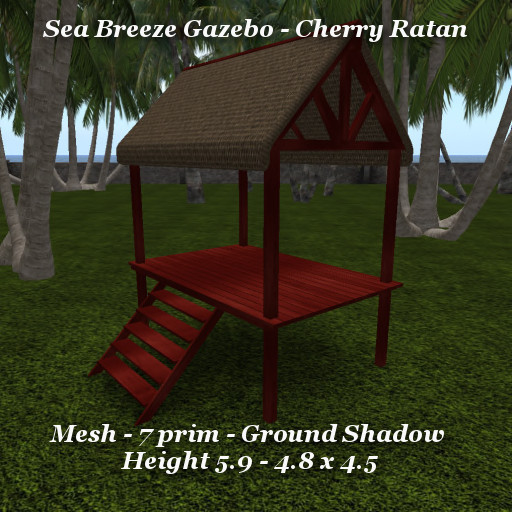 Sea Breeze Gazebo Cherry Rattan
