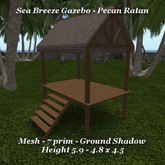 Sea Breeze Gazebo Pecan Rattan