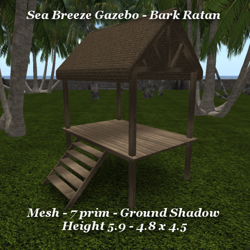 Sea Breeze Gazebo Bark Rattan