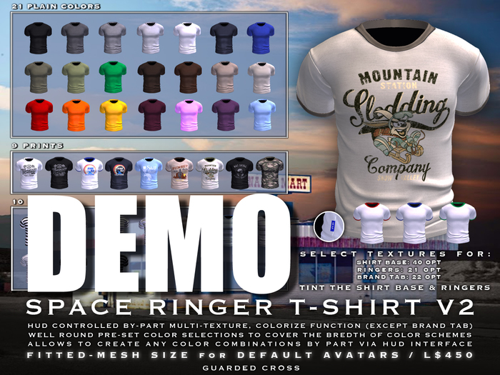 * Guarded Cross * Space Ringer T-Shirt V2 *DEMO*