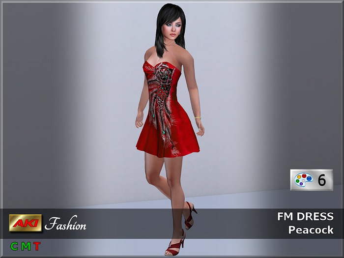*AKI FM Dress Peacock BOX DEMO