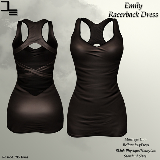 DE Designs - Emily Racerback Dress - Cocoa