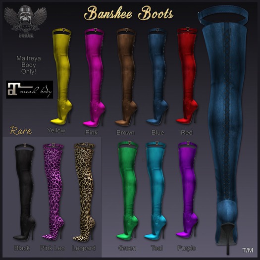 Second Life Marketplace - [The Forge] Banshee Boots (Green)