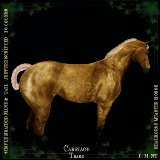 @CT@ Simple Mesh Braided Mane/Tail Set RealHorse QH