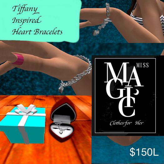 Tiffany Heart bracelets  left & Right( Box)