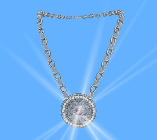 Silver Medallion with Amethyst - boxed