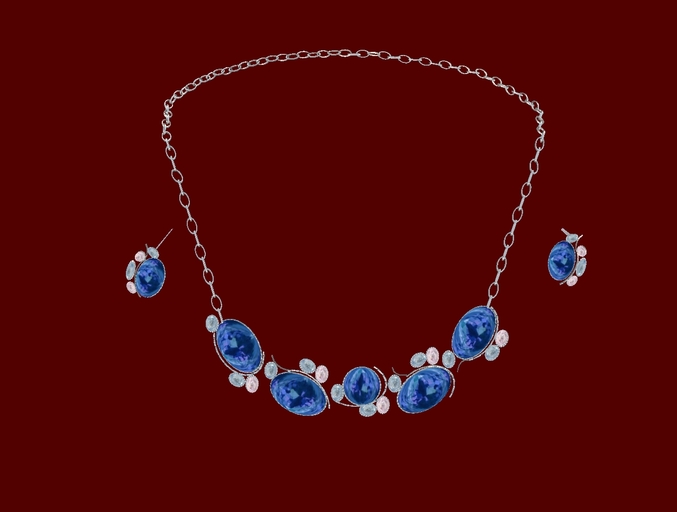 Blue Sapphire Jewellery Set - boxed