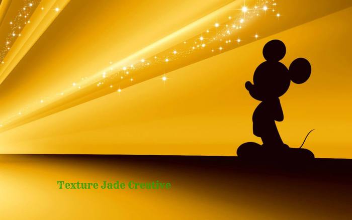  Texture wall  children mickey gold and black