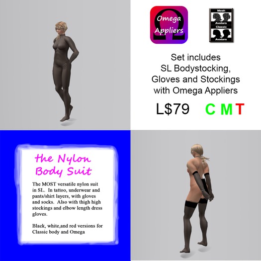 eSseN Black Sheer Bodystocking Set (2015c-2)