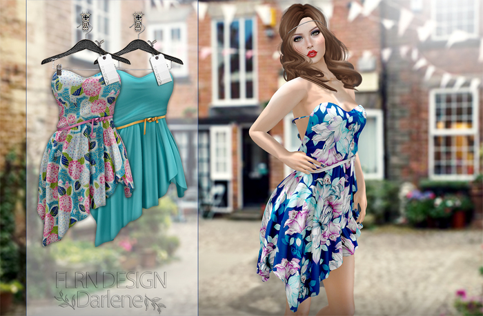 [FLRN] Darlene Dress Blue