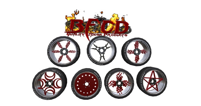 BFCD Motors- Rear trike or car tire set