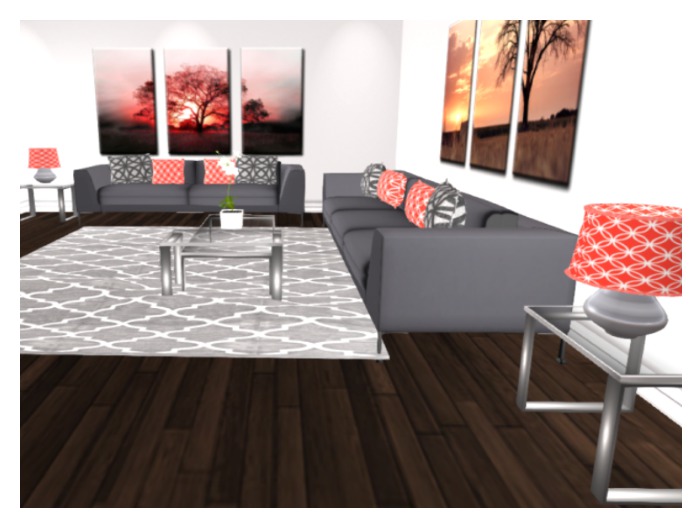 grey modern sofa set