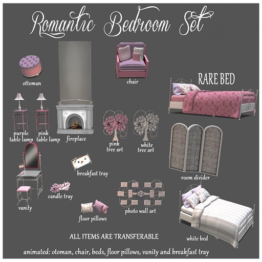 :.WS.: Romantic Bedroom Bed RARE