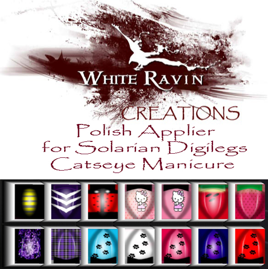 White Ravin Creations - 14 Designer Nails 4 Solarian Digileg & Catseye Manicure