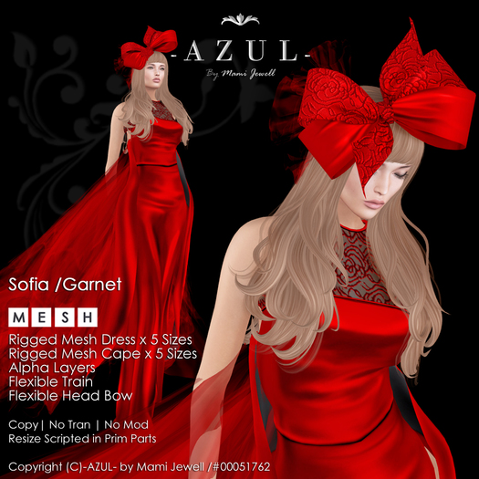 -AZUL- Sofia /Garnet