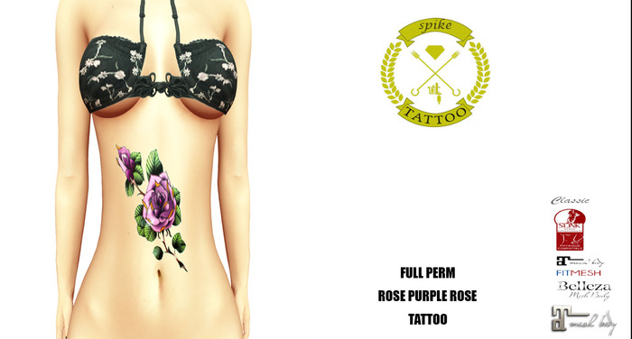 Spike Tatto Full Perm Lilac Flowers