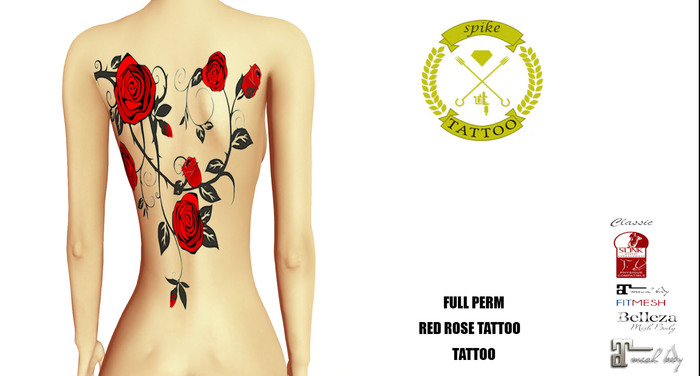 Spike Tattoo Full Perm Red Ivy