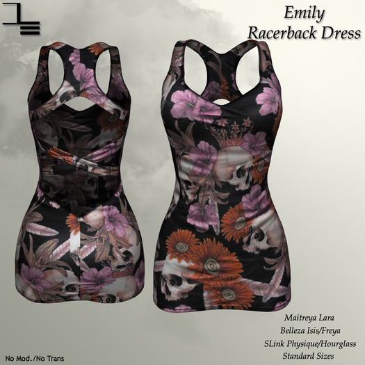 DE Designs - Emily Racerback Dress - Skull #4