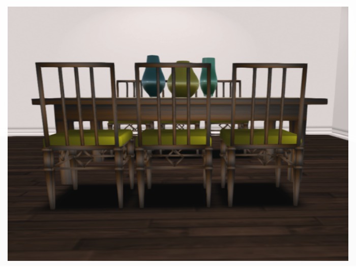 M.D 6 seater timber dining table set