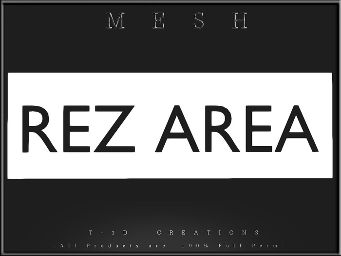 T-3D Creations [ REZ AREA - C ] Mesh - Full Perm -